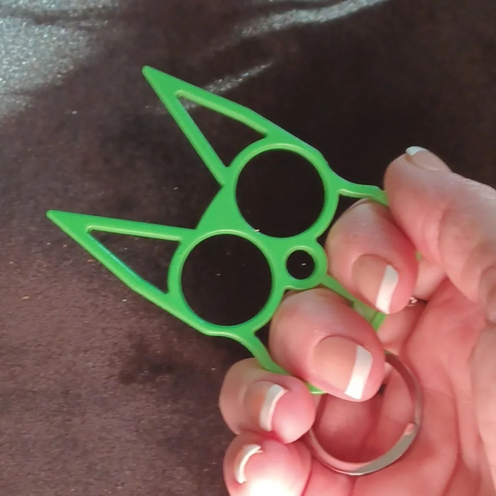 Safety kittypup keychain GREEN - Picture 3 of 4